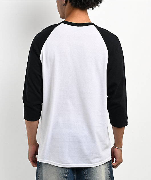 Spitfire Bighead White & Black Raglan T-Shirt