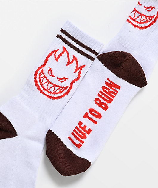 Spitfire Bighead White Crew Socks