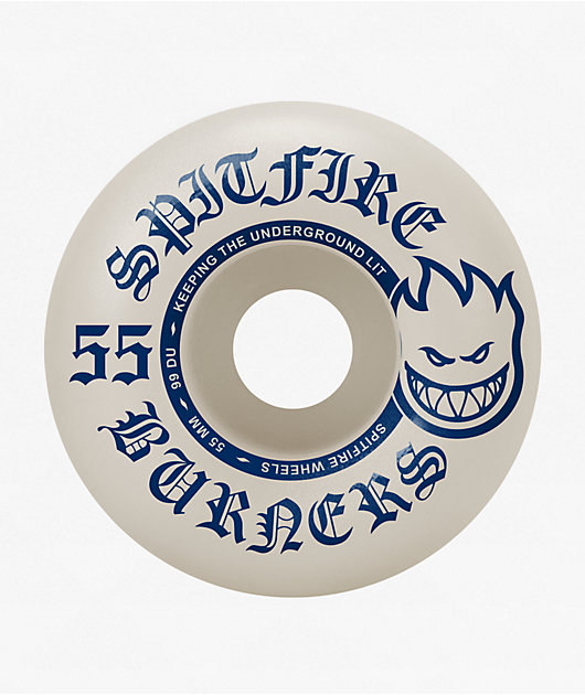 Spitfire Burners 55mm 99a White Skateboard Wheels