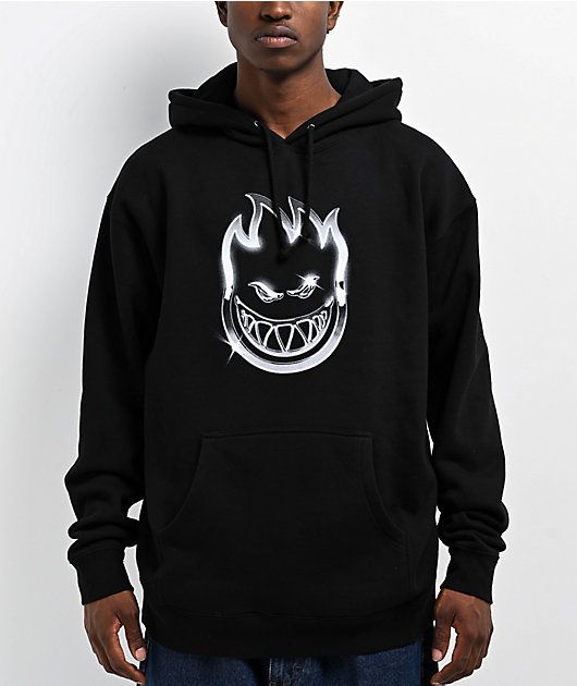 Spitfire Chrome Bighead Black Hoodie | Zumiez