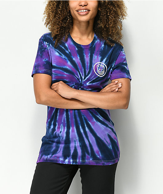 Spitfire Classic Swirl camiseta tie dye morada