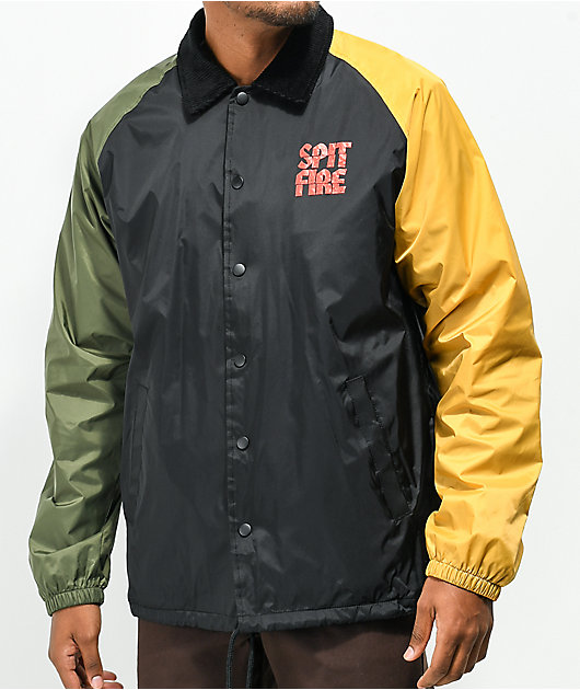 Spitfire Clean Cut Black, Green, & Yellow Coaches Jacket