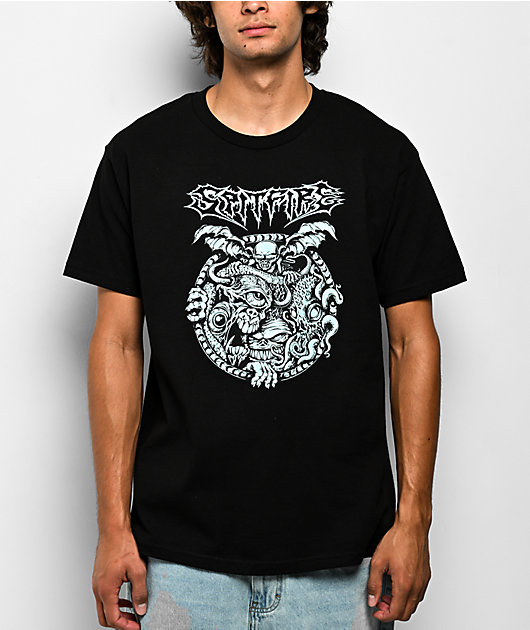 Spitfire Demon Gate Glow In The Dark Black T-Shirt | Zumiez