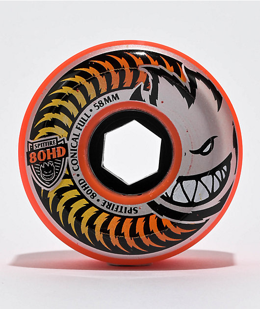 Spitfire Fade Formula Four Conical 58mm 80a Cruiser Red Skateboard