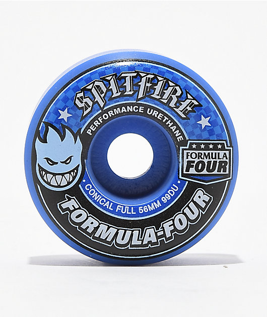 SPITFIRE FORMULA FOUR コニカルウィール 56mm Spitfire Black Formula Four Conical 56mm Skateboard Wheels | Zumiez