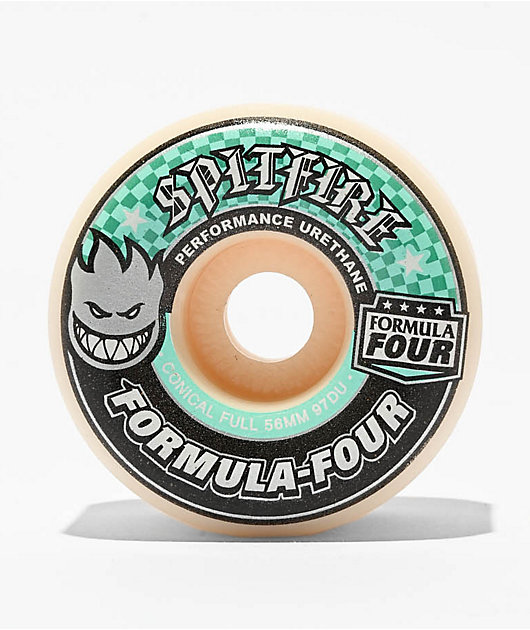 Spitfire Formula Four Full Conical 56mm 97a Teal Skateboard Wheels