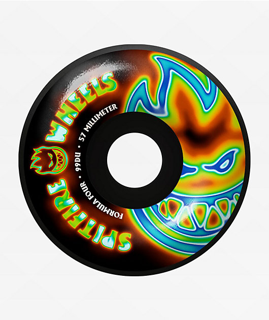 Spitfire Formula Four Radioactive Big Head 57mm 99a Black Skateboard Wheels