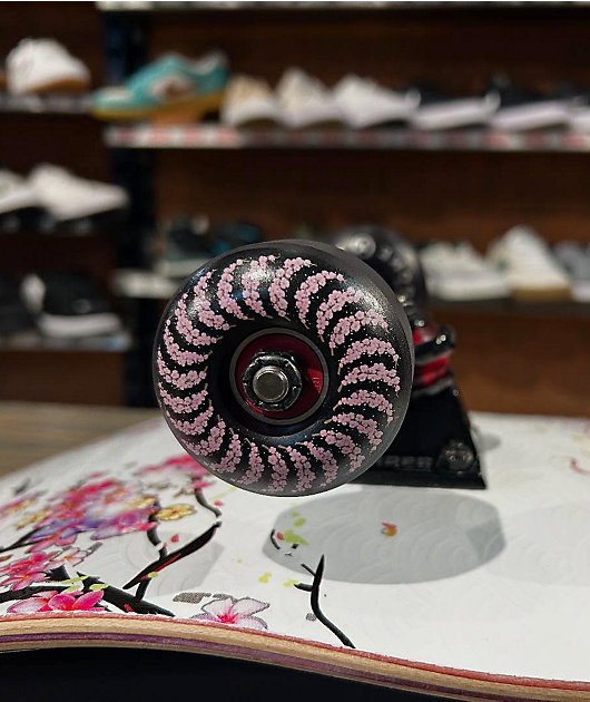 Spitfire Formula Four Yuto Cherry Blossom Black & Pink 56mm 99a Skateboard Wheels