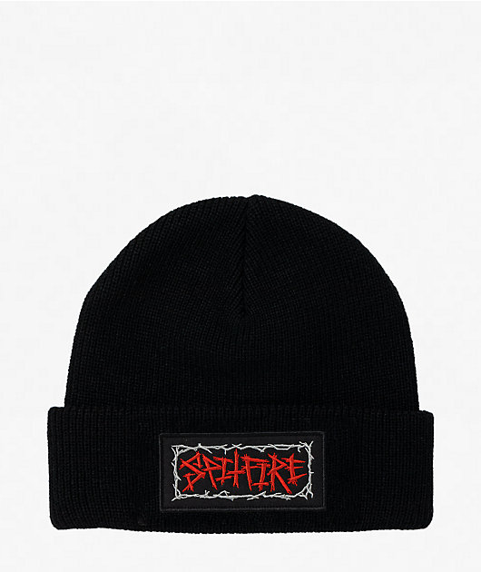 Spitfire Gas Mask Script Black Beanie