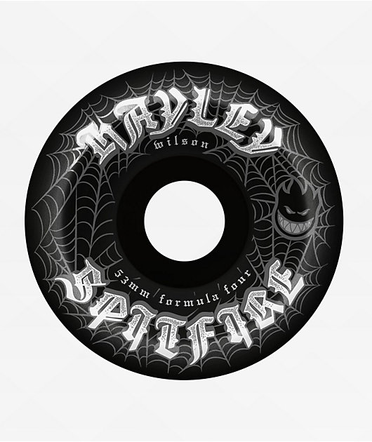 Spitfire Hayley Formula Four Webbed Black 53mm 99a Conical Skateboard Wheels