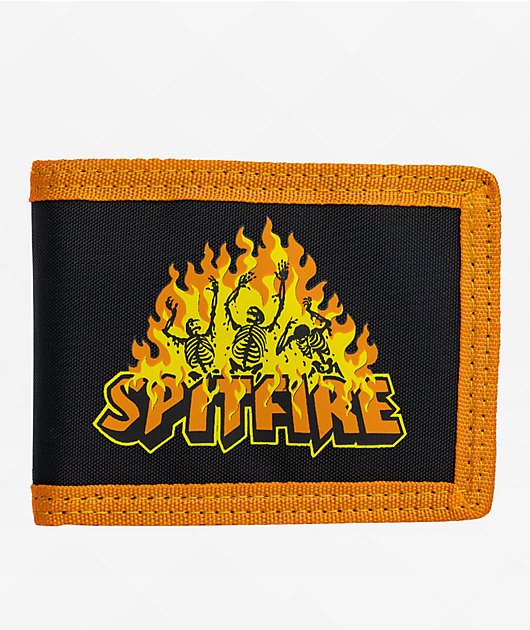 Spitfire Hellfire Black & Orange Bifold Wallet | Zumiez