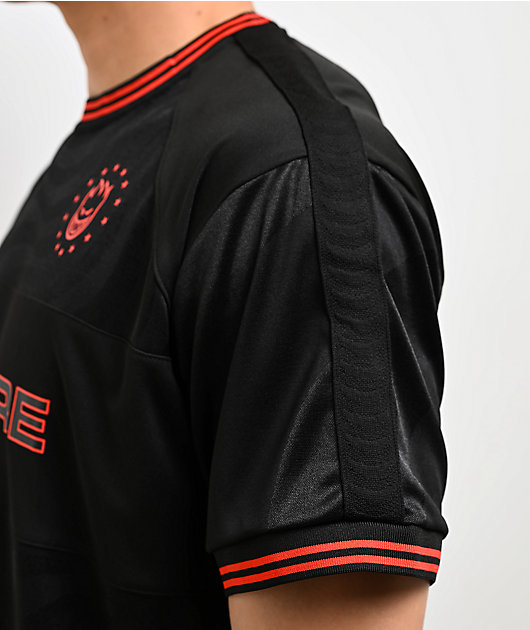 Spitfire Live To Burn Black Soccer Jersey