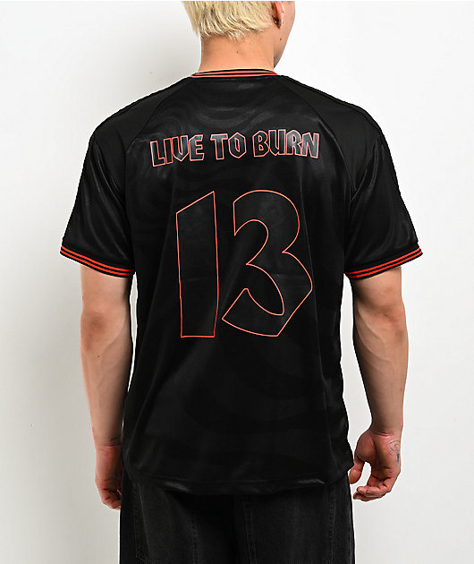 Spitfire Live To Burn Black Soccer Jersey