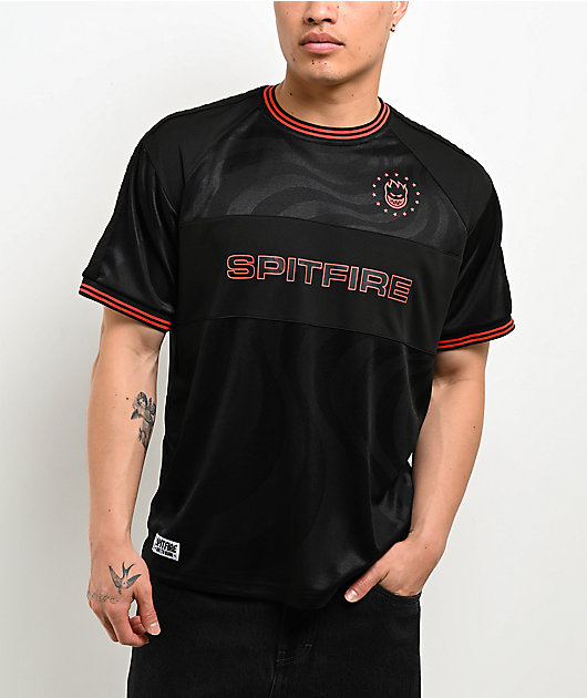 Spitfire Live To Burn Black Soccer Jersey