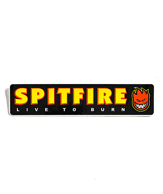 Spitfire Live To Burn Sticker | Zumiez