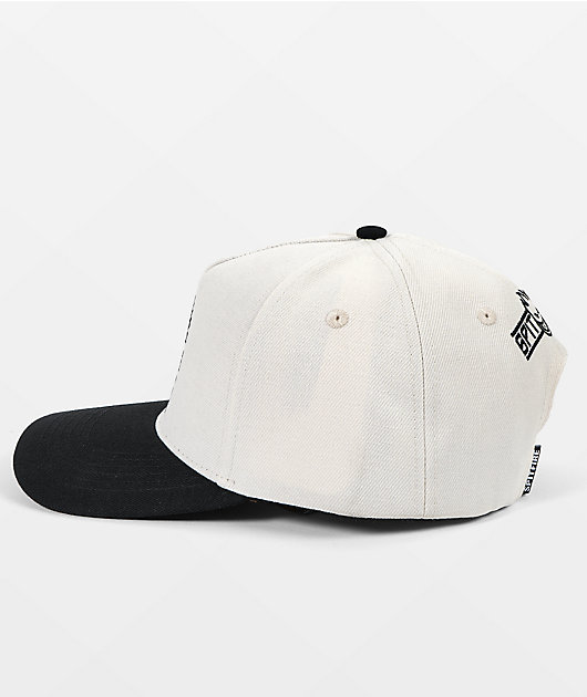 Spitfire Live To Burn White & Black Snapback Hat