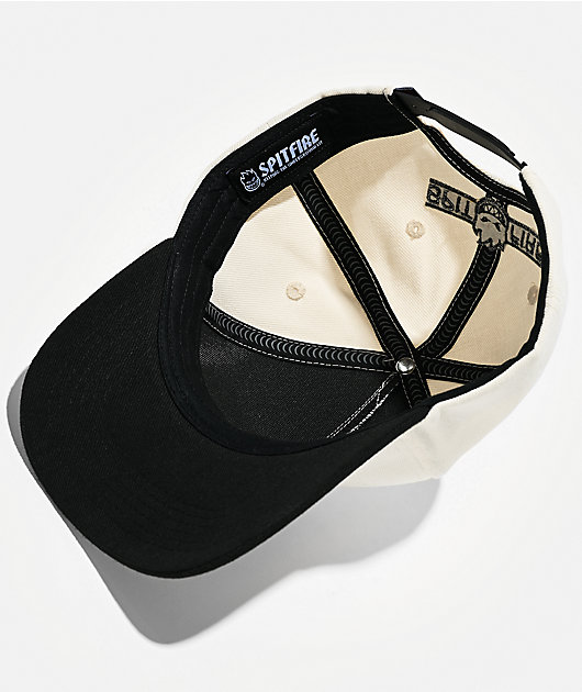 Spitfire Live To Burn White & Black Snapback Hat