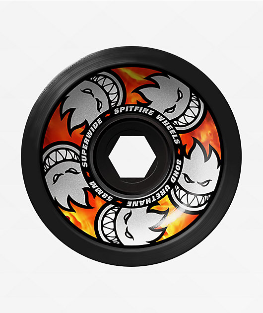 Spitfire Multiball Superwide 58mm 80a Black Cruiser Skateboard