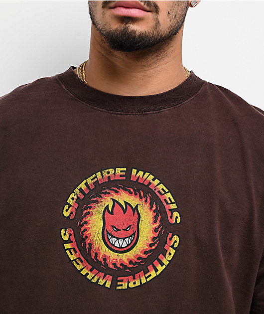 Spitfire OG Fire Ball Brown T-Shirt | Zumiez