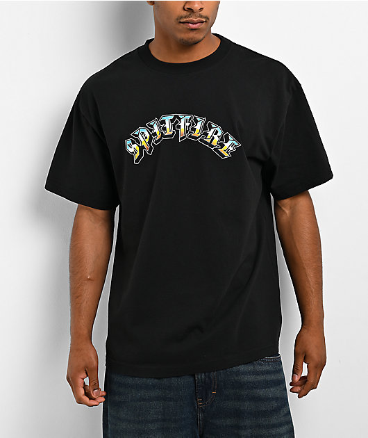 Spitfire Old E Arch Flame Black T-Shirt