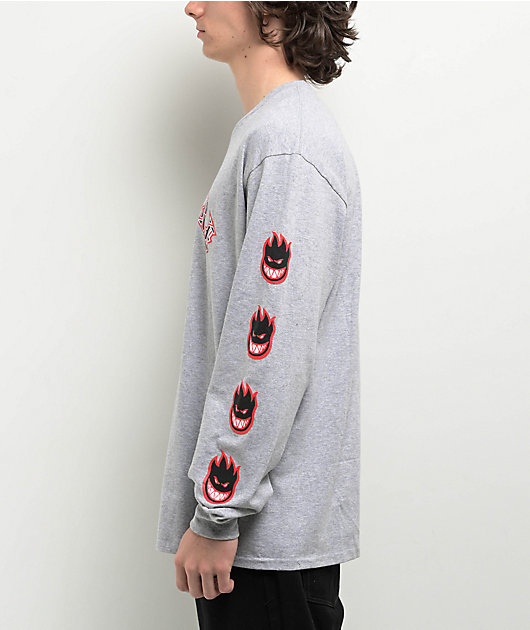 Spitfire Old E Bighead Grey Long Sleeve T-Shirt | Zumiez