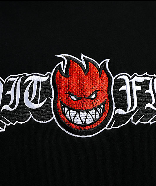 Spitfire Old E Drop Bighead Black Hoodie | Zumiez