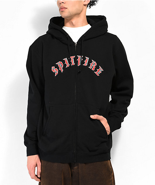 Embroidered zip up hoodie hotsell