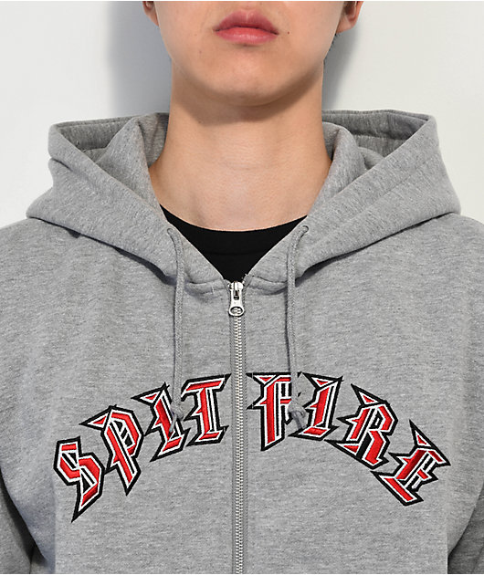 Spitfire. Old E Hoodie. Brown / Red / Black.