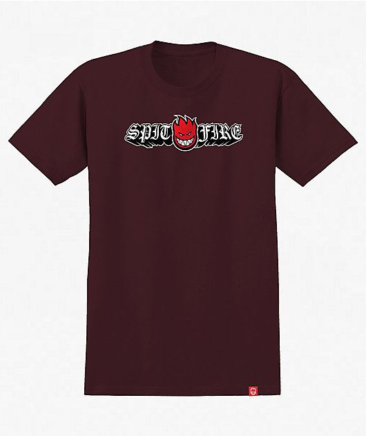 Spitfire Old English Bighead Drop Red T-Shirt