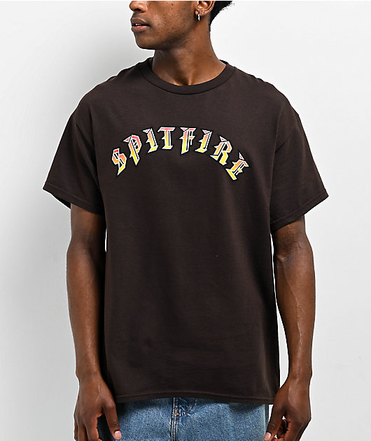 Spitfire Old English Fade Brown T-Shirt