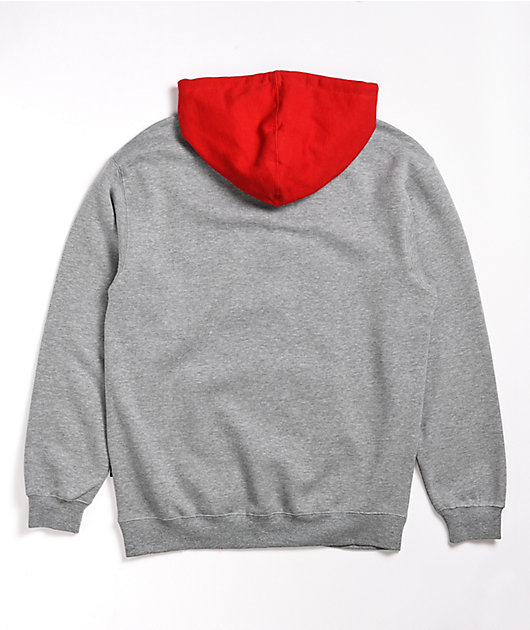 Spitfire Old English Grey \u0026 Red Hoodie