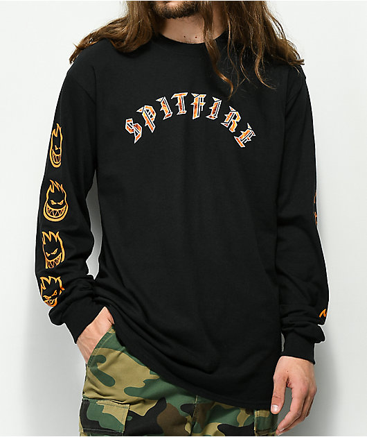 Spitfire Old Flame Black Long Sleeve T-Shirt