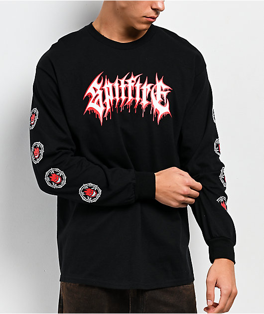 Spitfire Pentagram Drip Black Long Sleeve T-Shirt | Zumiez