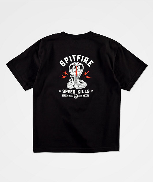 Spitfire Speed Kills camiseta negra para niños