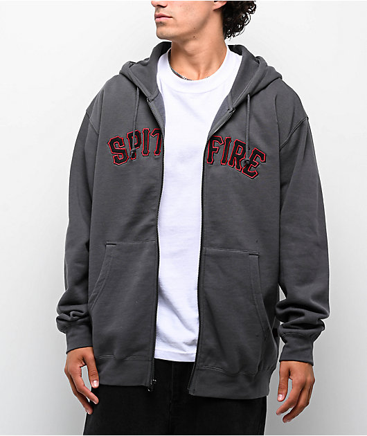 Spitfire Spitball Grey Zip Hoodie | Zumiez