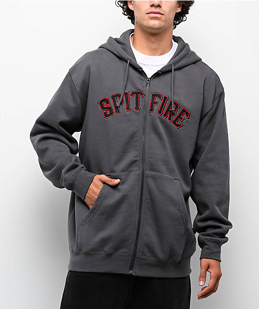 Spitfire Spitball Grey Zip Hoodie | Zumiez