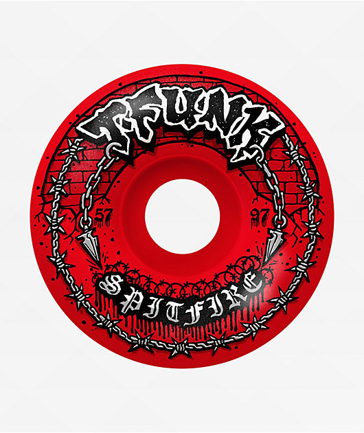Spitfire T-Funk Formula Four Radial Full 57mm 97a Red Skateboard