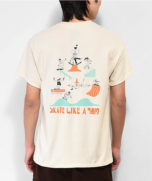 Spitfire x Skate Like A Girl Sessions Natural T-Shirt | Zumiez
