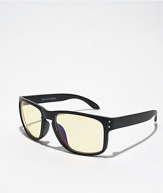Sporty Black & Blue Light Square Sunglasses