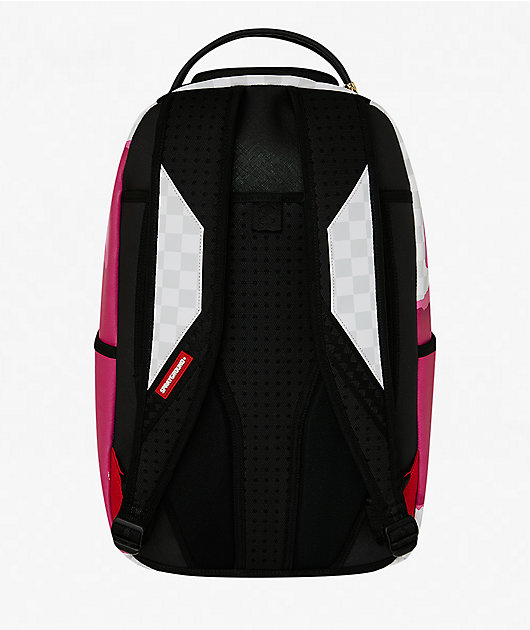 Sprayground 3D Check White & Pink Backpack