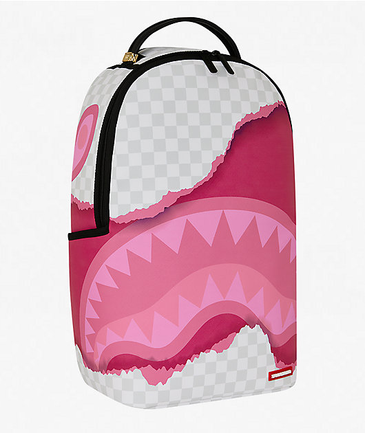 Sprayground 3D Check White & Pink Backpack