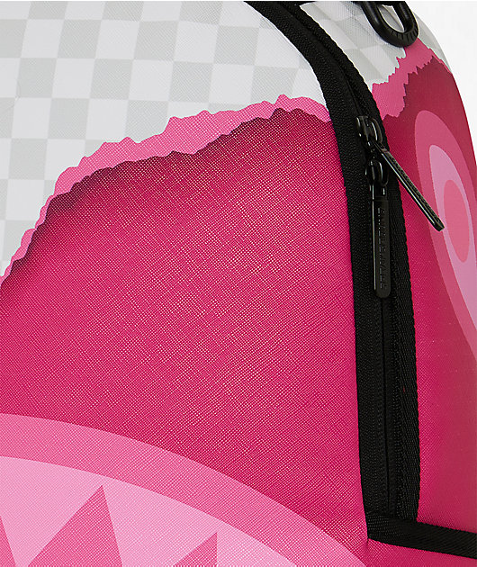 Sprayground 3D Check White & Pink Backpack