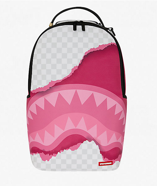 Sprayground 3D Check White & Pink Backpack | Zumiez