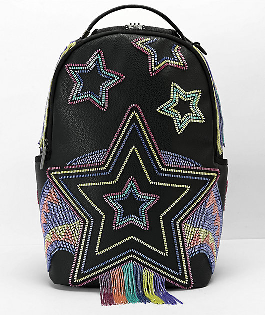 Sprayground AI Beaded Shark DLX Black Backpack Zumiez