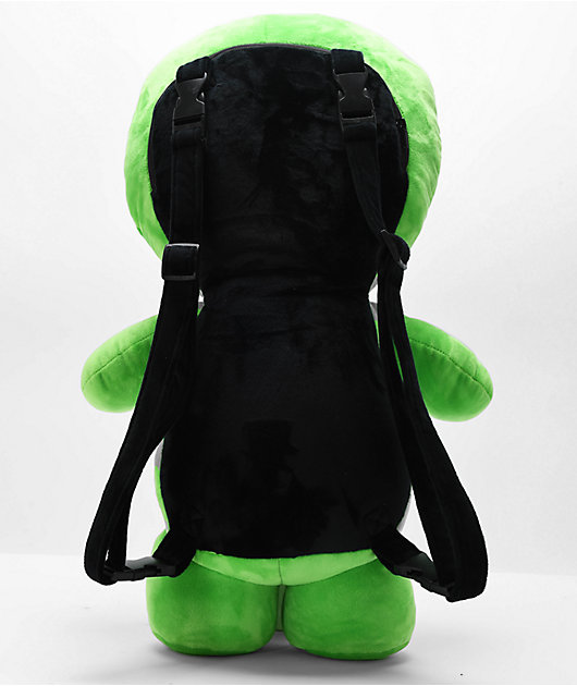 Sprayground Alien Rich White Leather Backpack, Zumiez