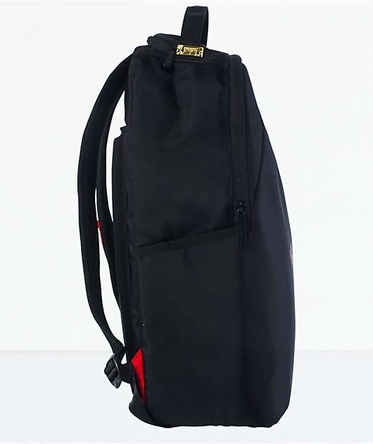 sprayground angled ghost shark black backpack