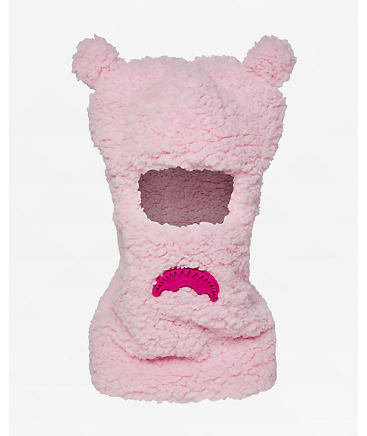 Sprayground Bear Ears Pink Sherpa Balaclava | Zumiez