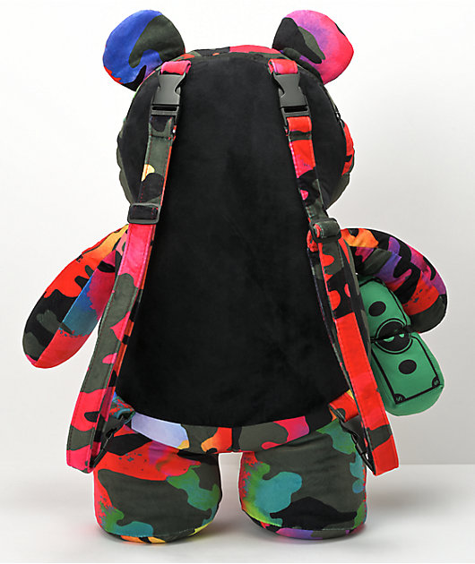 Sprayground Camoburst Red Bear Backpack