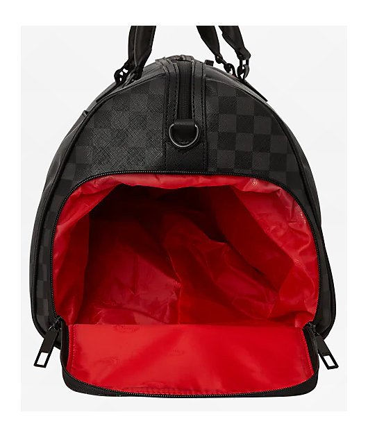 Sprayground Censored Black Checker Duffle Bag | Zumiez