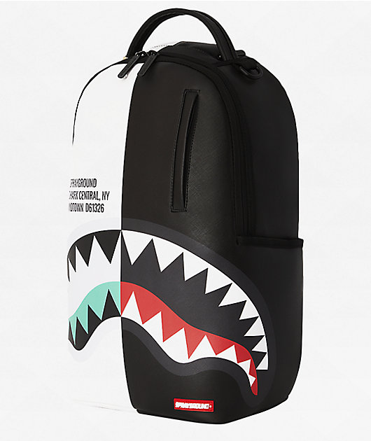 Sprayground Central Split Black & White Backpack | Zumiez